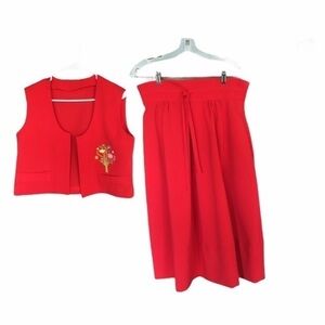 Vintage 2 Piece Skirt & Vest Handmade